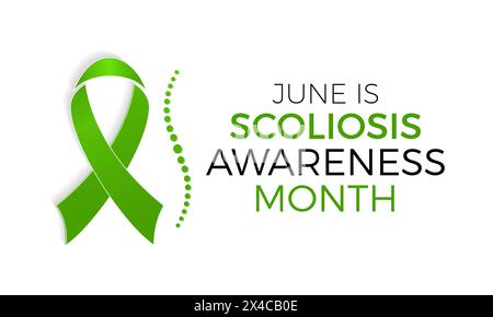 Skoliose-Bewusstsein Monat Gesundheit Bewusstsein Vektor Illustration. Vektor-Vorlage für Banner, Karte, Hintergrund. Stock Vektor