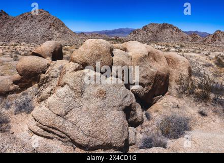 Hayfield Road Off-Rampe, Mojave Desert, Kalifornien Stockfoto