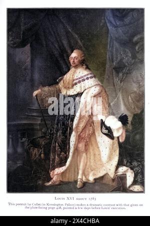 Ludwig XVI. Um 1785 von der Französischen Revolution aus dem Zeitalter Ludwigs 14 bis zur Ankunft Napoleons von Wheeler, Harold Felix Baker, veröffentlicht 1913 Stockfoto