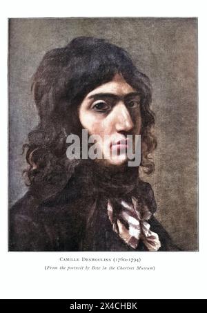 Camille Desmoulins (1760–1794) kolorierte aus der französischen Revolution vom Zeitalter Ludwigs 14 bis zum Kommen Napoleons von Wheeler, Harold Felix Baker, veröffentlicht 1913 Stockfoto