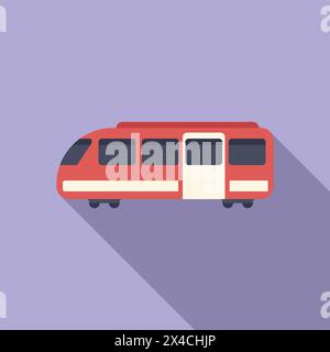 Flacher Vektor des Symbols für den Schnelltransport. Öffentlicher Bahnhof. Modernes Design Stock Vektor