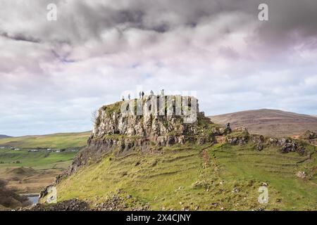 The Fairy Glen, eine geographische Formation aus Kalkstein, Uig, auf der schottischen Isle of Skye. Stockfoto