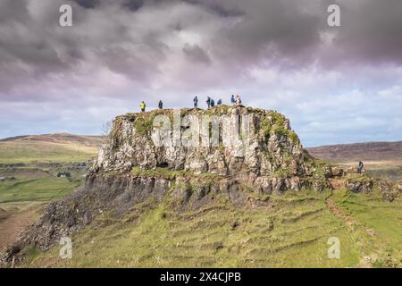 The Fairy Glen, eine geographische Formation aus Kalkstein, Uig, auf der schottischen Isle of Skye. Stockfoto