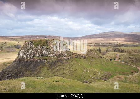 The Fairy Glen, eine geographische Formation aus Kalkstein, Uig, auf der schottischen Isle of Skye. Stockfoto