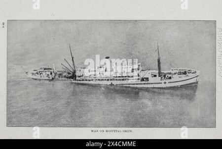 Krieg auf Krankenhausschiffen von ' deutschen U-Boot-Aktivitäten an der Atlantikküste der Vereinigten Staaten und Kanada ' durch die Vereinigten Staaten. Office of Naval Records and Library, Veröffentlichungsdatum 1920 Stockfoto