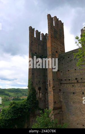 CASTELL ARQUATO, Piacenza, Italia, Veduta, Aussicht Stockfoto