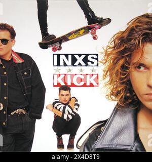 INXS KICK - Vintage-Vinyl-Plattencover Stockfoto