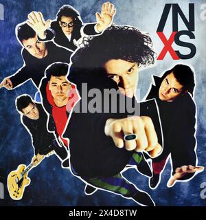 INXS - Vintage-Plattencover Stockfoto