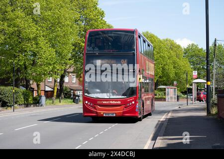 National Express West Midlands Bus Nr. 94 in Washwood Heath Road, Saltley, Birmingham, Großbritannien Stockfoto