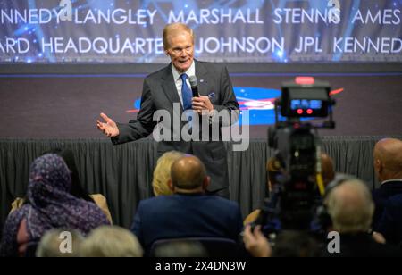 Washington, Vereinigte Staaten von Amerika. April 2024. Bill Nelson, Administrator der NASA, spricht während eines Open House des US-Außenministeriums am 29. April 2024 in Washington, D.C. Credit: Bill Ingalls/NASA Photo/Alamy Live News Stockfoto