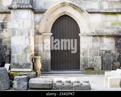 Außentür zur Girija da Misericordia (Kirche der Barmherzigkeit). Stockfoto