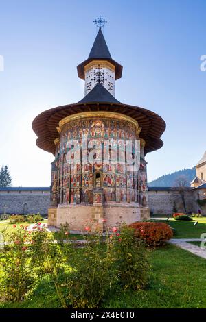 Rumänien, Siebenbürgen, Bukowina, Suceava County. Östliche Orthodoxe. Kloster Sucevita. Stockfoto