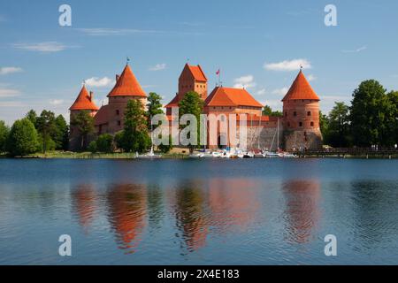 Trakai Schlossinsel und See in Trakai in Litauen in Osteuropa Stockfoto