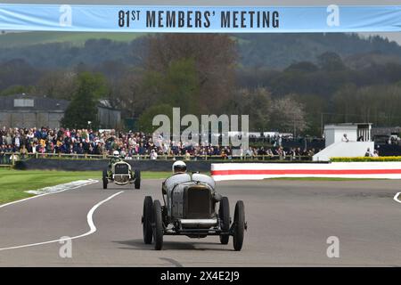 Julian Majzub, Sunbeam Indianapolis, SF Edge Trophy, für Edwardian-Autos und Aero-Specials im Geiste der frühen Brooklands-Rennen vor dem Rennen Stockfoto