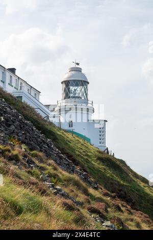 Foto des Leuchtturms von Foreland am Foreland Point an der nördlichen Devon Küste Stockfoto