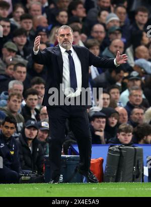 London, Großbritannien. Mai 2024. Ange Postecoglou-Trainer von Tottenham sieht beim Spiel der Premier League in Stamford Bridge, London. Der Bildnachweis sollte lauten: David Klein/Sportimage Credit: Sportimage Ltd/Alamy Live News Stockfoto