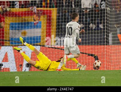 Roma, Latium, ITALIEN. Mai 2024. 05/2024 Rom, Olympiastadion, Fußballspiel gültig für das Halbfinale der Europa League 2023/24 zwischen AS Roma und Bayer Leverkusen. Im Bild: Florian Wirtz (Credit Image: © Fabio Sasso/ZUMA Press Wire) NUR REDAKTIONELLE VERWENDUNG! Nicht für kommerzielle ZWECKE! Stockfoto