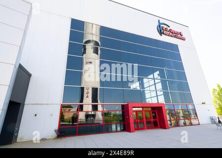 Davidson Center for Space Exploration: Saturn V Hall, U.S. Space and Rocket Center, Huntsville, Alabama. Stockfoto