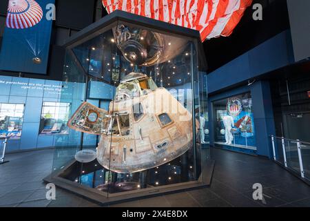 Apollo 16 Kommandomodul. Davidson Center for Space Exploration: Saturn V Hall. U.S. Space and Rocket Center, Huntsville, Alabama. Stockfoto