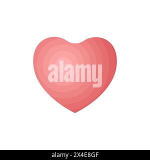 Rotes Herzsymbol. Love-Logo. Valentinstag-Vektor. Herzsymbol Liebessymbol. Vektorabbildung. Stock Vektor
