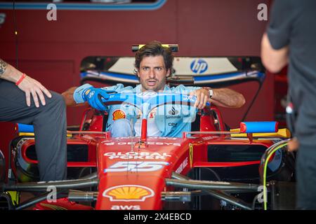 Miami Gardens, FL, USA. Mai 2023. Tag Vor Der Konferenz. 55 Carlos Sainz (ESP) Ferrari im F1 Grand Prix von Miami im Miami International Autodrome in Miami Gardens, Florida, USA. Quelle: Yaroslav Sabitov/YES Market Media/Alamy Live News. Stockfoto