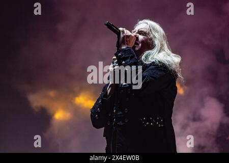 LONDON, ENGLAND: Uriah Heep und Saxon unterstützen Judas Priest in der Wembley Arena. Mit: Bill Byford Wo: London, Großbritannien Wann: 21. März 2024 Credit: Neil Lupin/WENN Stockfoto
