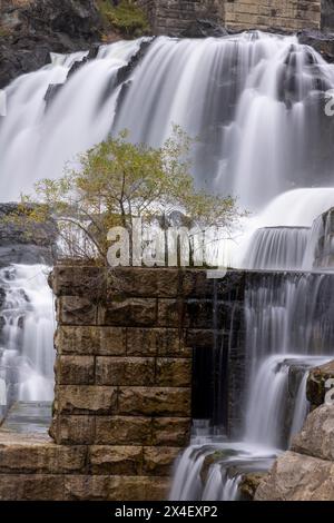 USA, New York, Croton. Croton Ridge Park, Croton River Dam Stockfoto