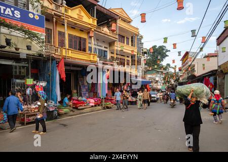 Markt in Bac Ha in der Provinz Lao Cai, Vietnam Stockfoto