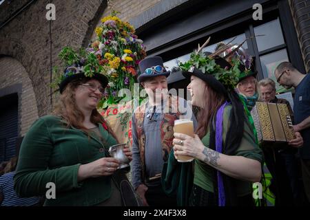 Deptford Jack-in-the-Green traditionelle Maiprozession, London, Großbritannien Stockfoto