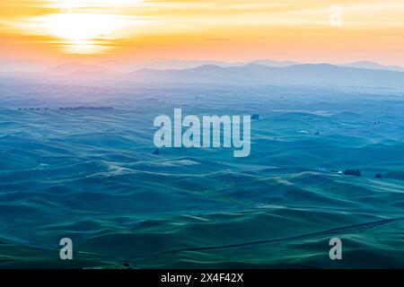 USA, Washington State, Palouse, Colfax. Blick vom Steptoe Butte. Stockfoto