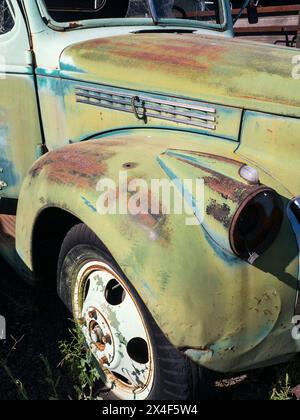 Nahaufnahme alter Lkw im Palouse. Stockfoto