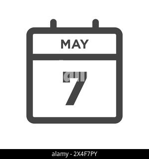 Mai Kalendertag oder Kalenderdatum Termin und Termin Stock Vektor