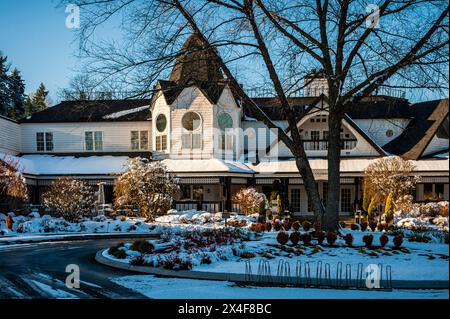 USA, Washington State, Woodinville. Winter auf der Columbia Winery. (Nur Für Redaktionelle Zwecke) Stockfoto