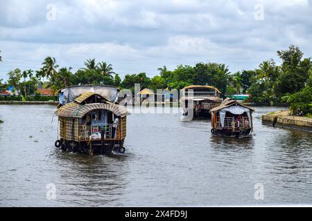 Kerala (Indien) Alappuzha Boat House Stockfoto