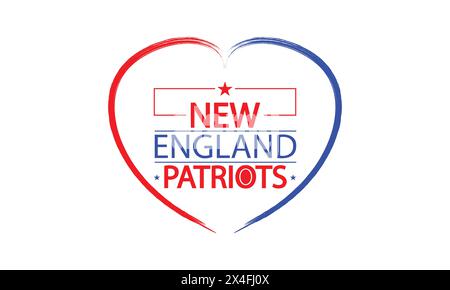 Auffälliges und schönes Typografie-Design für Fans von New England Patriots Stock Vektor