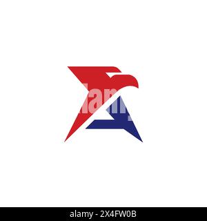 Letter A Eagle Logo Design, Eagle Head Logo, American Design Stock Vektor