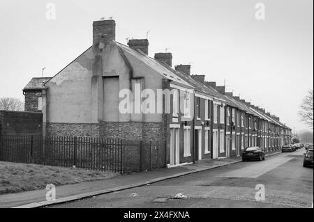 Reihenhäuser in Grace Street, Walker, Tyne und Wear Stockfoto