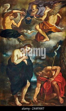 Battesimo di Cristo – olio su tela – Pittore dell’ambito del Guercino – 1620 – Cento (Fe) Piacoteca Civica Guercino Stockfoto