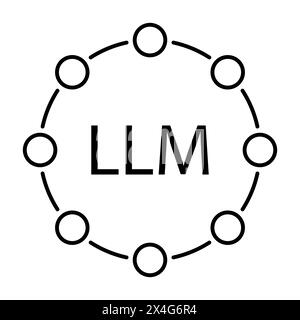 Symbol für großes Sprachmodell. Vektorillustration isoliert auf weißem Hintergrund Stock Vektor