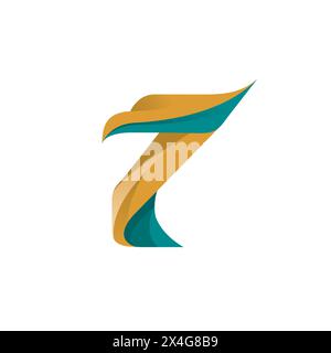 Seven Eagle Logo Design Vektor, Eagle Abstract. Vektor Mit Sieben Symbolen Stock Vektor