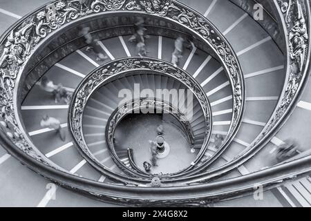 Vatikans spiralförmige Eleganz in zeitlosem S&W Stockfoto
