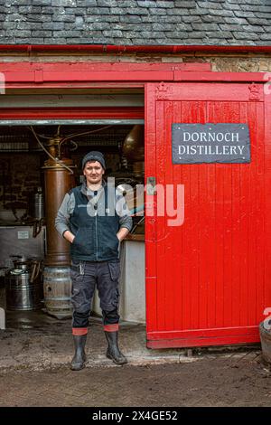 Dornoch Destillerie in Dornoch, Schottland. Stockfoto