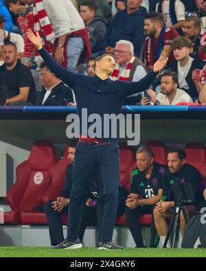 Trainer Thomas Tuchel (FCB), Teammanager, Headcoach, Trainer, im Halbfinalspiel FC BAYERN MÜNCHEN - REAL MADRID Fußball UEFA Champions League in der Saison 2023/2024 in München, 30. April 2024. Halbfinale, FCB, München © Peter Schatz / Alamy Live News Stockfoto