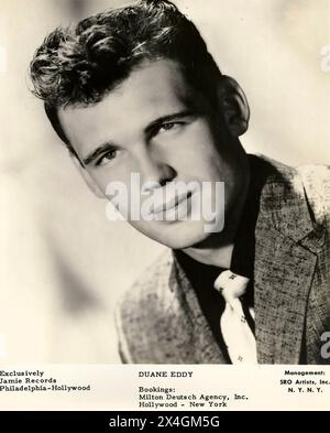 DUANE EDDY (1938–2024) US-amerikanischer Gitarrist um 1957 Stockfoto