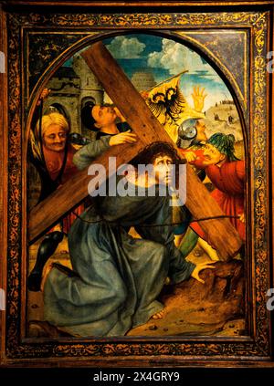 Christus trägt das Kreuz, Quinten Massijs, Rijksmuseum, Amsterdam, Niederlande. Stockfoto