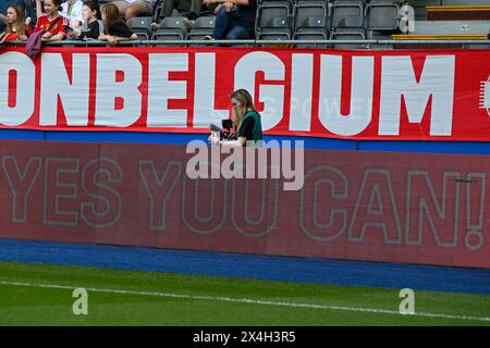 Leuven, Belgien. Mai 2024. Yona Lebaigue wurde während eines Frauenfußballspiels zwischen Oud Heverlee Leuven und Club Brugge YLA im belgischen Cup-Finale am Freitag, 1. Mai 2024 in Leuven, BELGIEN, gezeigt. Quelle: Sportpix/Alamy Live News Stockfoto