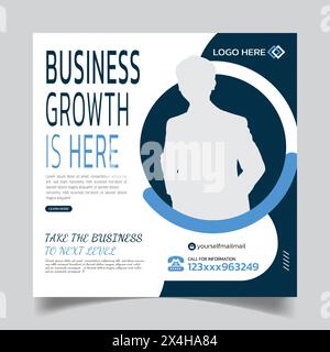 Facebook-Post-Vorlage für Unternehmen und Marketing-Werbung für Unternehmen für Instagram Stock Vektor