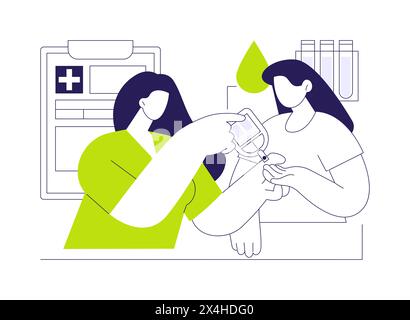 Cholesterin-Check-up abstrakte Konzeptionsvektordarstellung. Stock Vektor