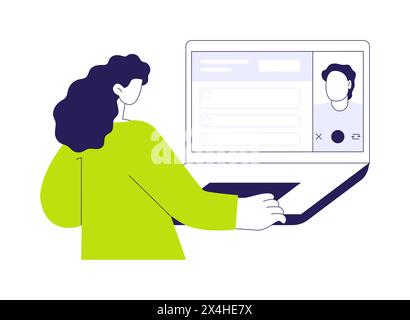 Teilen Sie Videos abstraktes Konzept Vektordarstellung. Stock Vektor