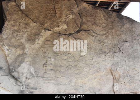 Die Ruinen von Olmec in Chatcatzingo, Morelos. Stockfoto